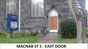 east side door of MacNab church 